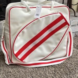 Tory Burch sport retro stripe tennis bag